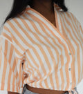 Chemise popsicle - Rayé orange
