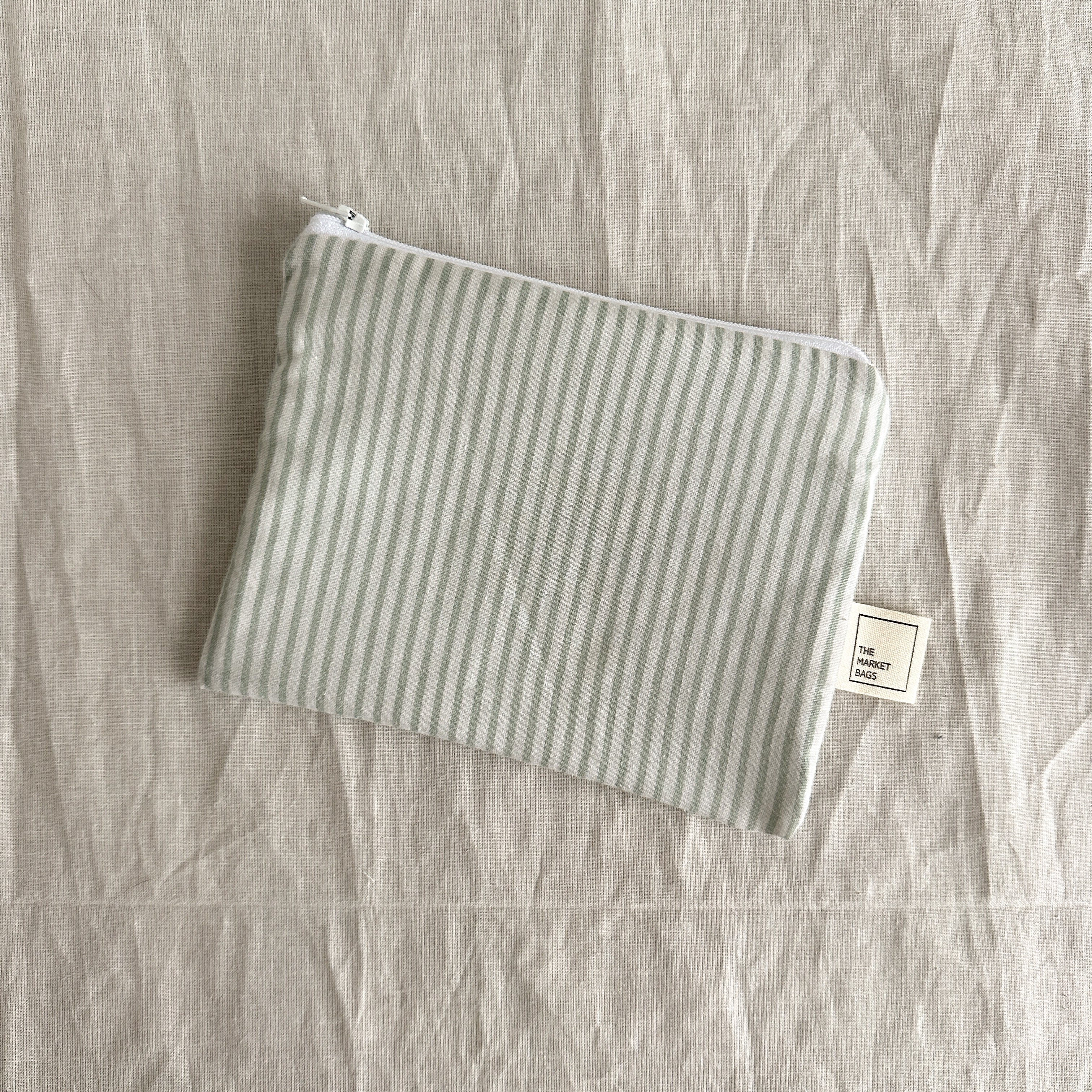 Water Resistant Snack Bag - Sage Stripes