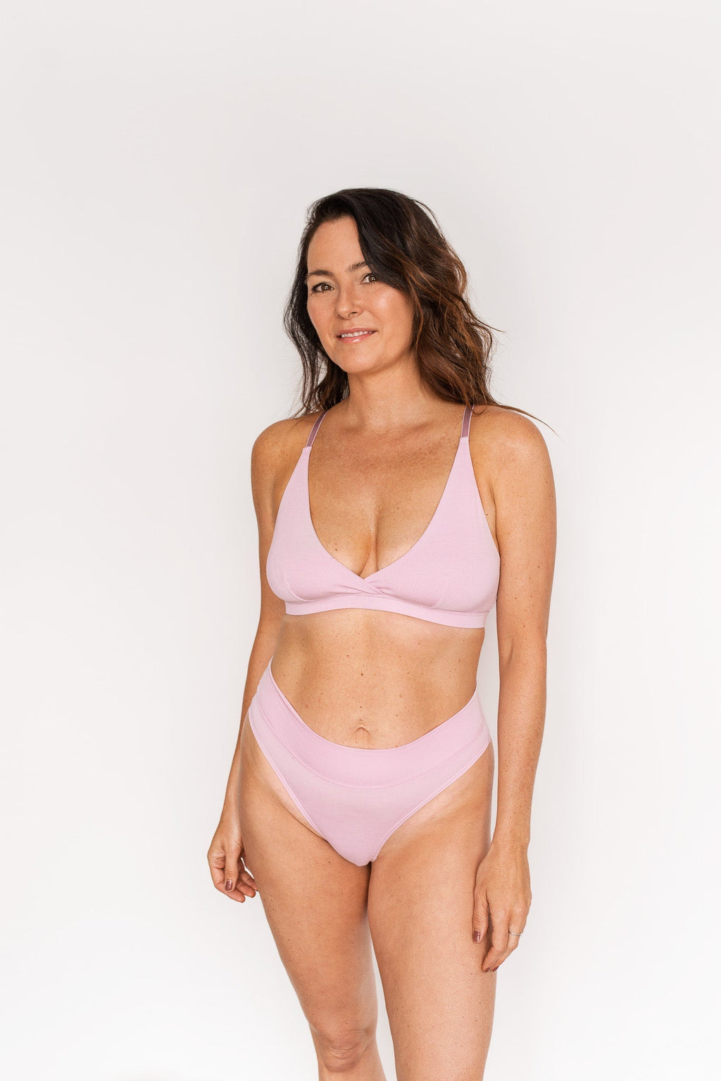 Bralette croisée avec attaches - Orchidée