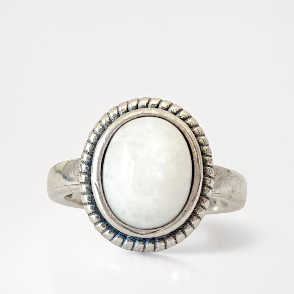 MOONSTONE | Bague en argent sterling 925 et pierre de lune