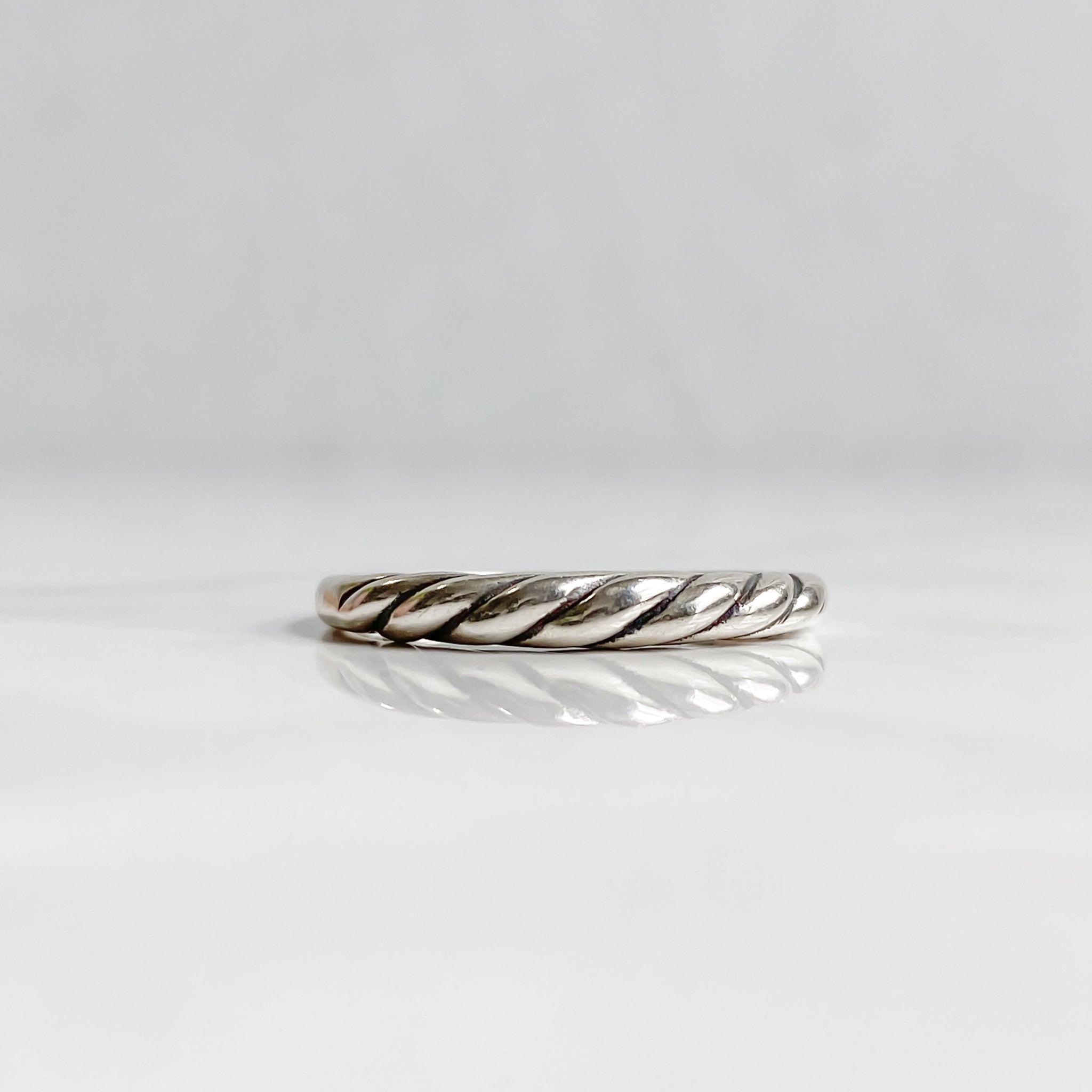 Bague torsadée en argent sterling 925 | SYLVA